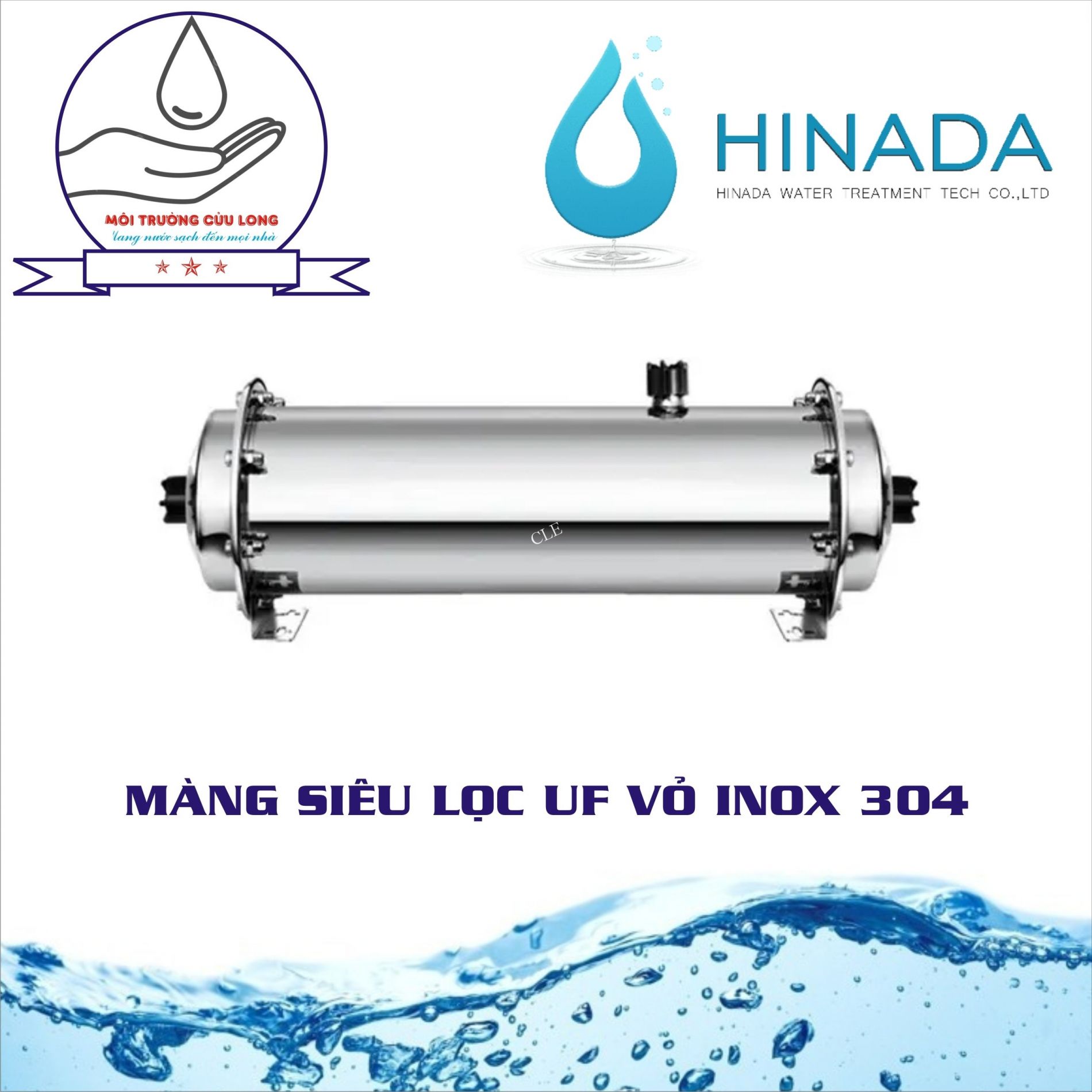 Màng siêu lọc UF-500L - Lưu lượng 500L Vỏ Inox 304