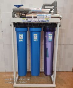 Bộ lọc nước tổng 20 inch 5 cấp lọc - Tích hợp Màng UF+ Đèn UV - Lưu lượng 800 - 1200 lít/giờ