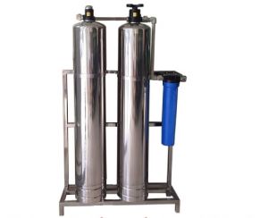 Bộ lọc tổng đầu nguồn nước máy 2 trụ vỏ Inox (Lưu lượng 800 - 1500 lít/giờ)