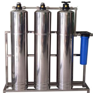 Bộ lọc tổng đầu nguồn nước máy 3 trụ vỏ Inox (Lưu lượng 800 - 1500 lít/giờ)