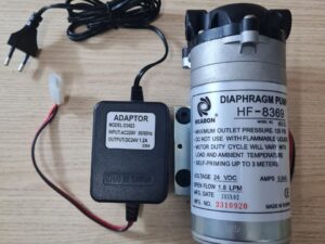 Bơm tăng áp 24VDC HEADON HF-8369 + Nguồn 24VDC/1.2A - Made in Taiwan