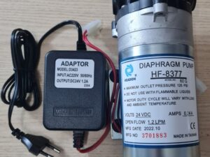 Bơm tăng áp 24VDC HEADON HF-8377 + Nguồn 24VDC/1.2A - Made in Taiwan
