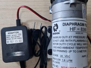 Bơm tăng áp 24VDC HF-8369 + Nguồn 24VDC/1.2A - Made in Taiwan