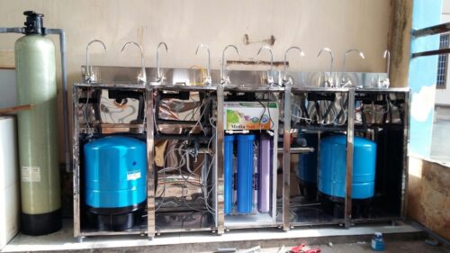 mô hình lắp đặt máy lọc nước ro bán công nghiệp cho xưởng sản xuất quy mô nhỏ