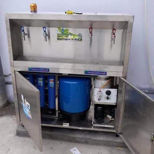 Máy lọc nước ro bán công nghiệp tủ inox đôi